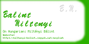 balint miltenyi business card