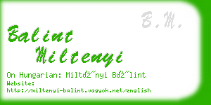 balint miltenyi business card